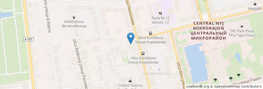 Mapa de ubicacion de Аптека en Rusia, Центральный Федеральный Округ, Московская Область, Городской Округ Электросталь.