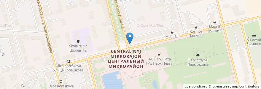 Mapa de ubicacion de Мороженое en Rusia, Distrito Federal Central, Óblast De Moscú, Городской Округ Электросталь.