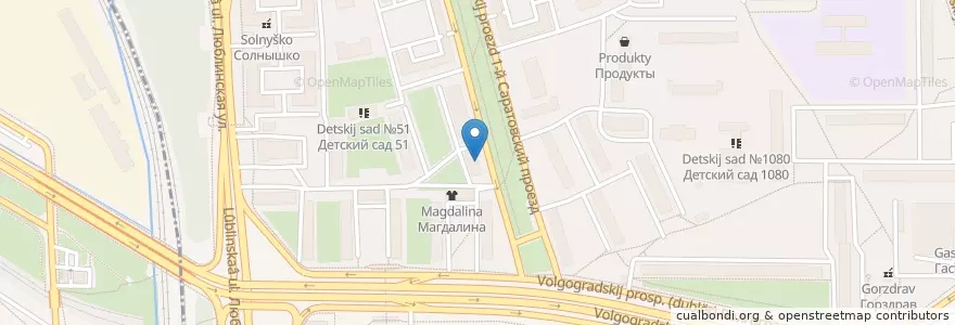 Mapa de ubicacion de Пивной бар en Russie, District Fédéral Central, Moscou, Юго-Восточный Административный Округ, Район Текстильщики.