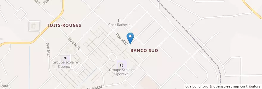 Mapa de ubicacion de Pharmacie Tizra en Costa Do Marfim, Abidjan, Yopougon.
