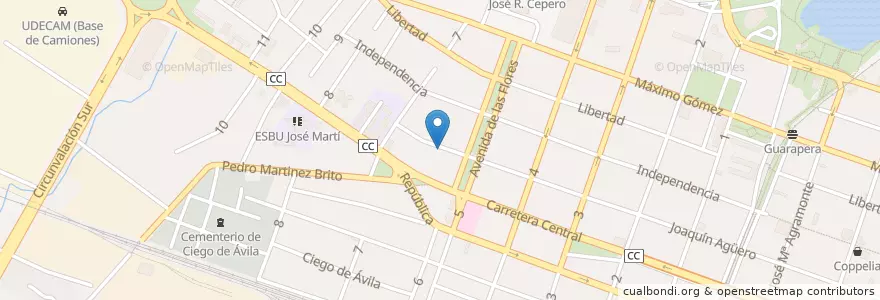 Mapa de ubicacion de Betty Boop en 쿠바, Ciego De Ávila, Ciego De Ávila, Ciudad De Ciego De Ávila, Ciudad De Ciego De Ávila.