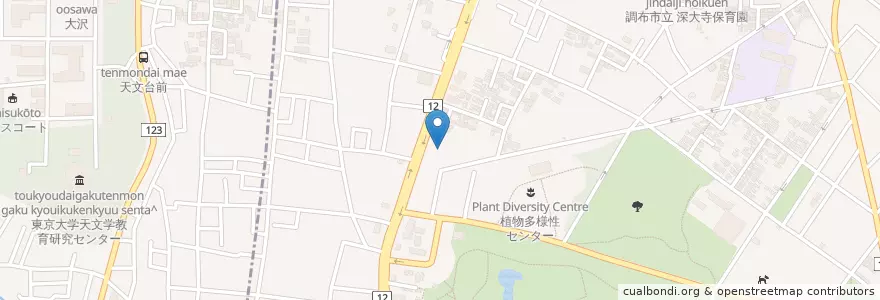 Mapa de ubicacion de 昭和シェル en Japão, Tóquio, 調布市.