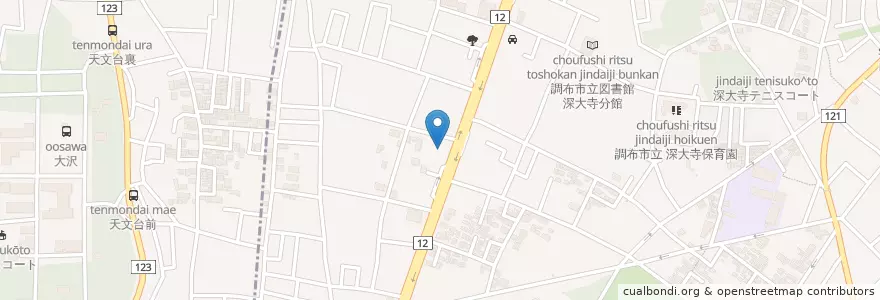 Mapa de ubicacion de 青木屋 en Giappone, Tokyo, 調布市.