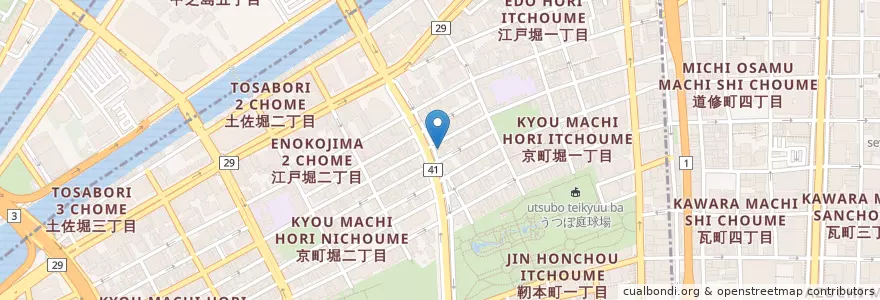 Mapa de ubicacion de VERDE en 日本, 大阪府, 大阪市, 北区, 西区.