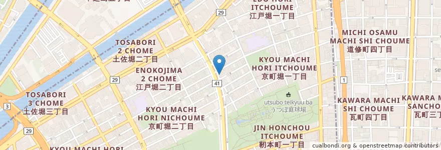 Mapa de ubicacion de カレーハウス T&A en 日本, 大阪府, 大阪市, 北区, 西区.