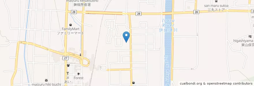 Mapa de ubicacion de 片山産婦人科 en Japón, Prefectura De Kioto, 舞鶴市.