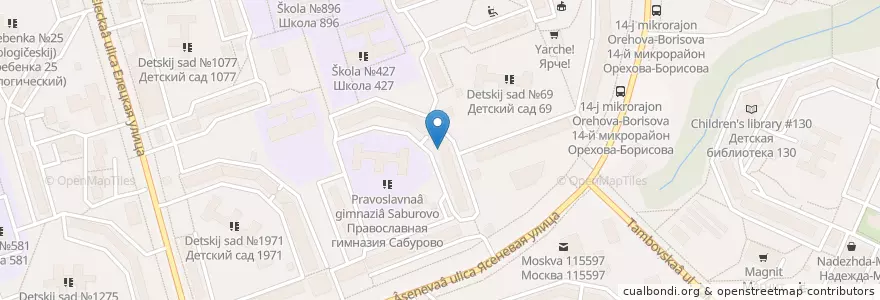 Mapa de ubicacion de Мира-дент престиж en Russia, Central Federal District, Moscow, Southern Administrative Okrug, Orekhovo-Borisovo Yuzhnoye District.