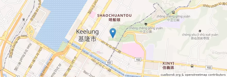 Mapa de ubicacion de 基隆神社遺址 en Taiwán, Provincia De Taiwán, 基隆市, 仁愛區.