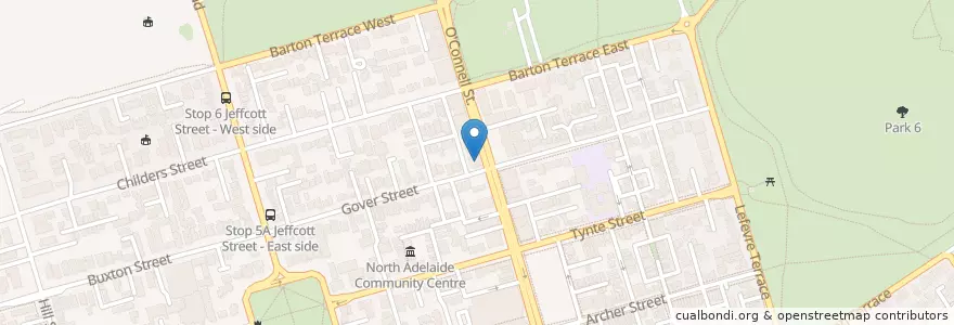 Mapa de ubicacion de Saigon Gate en 오스트레일리아, South Australia, Adelaide, Adelaide City Council.