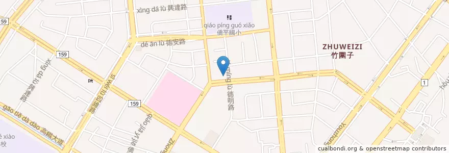 Mapa de ubicacion de 陽信商業銀行 en Taiwán, Provincia De Taiwán, 嘉義市, Condado De Chiayi, 西區.