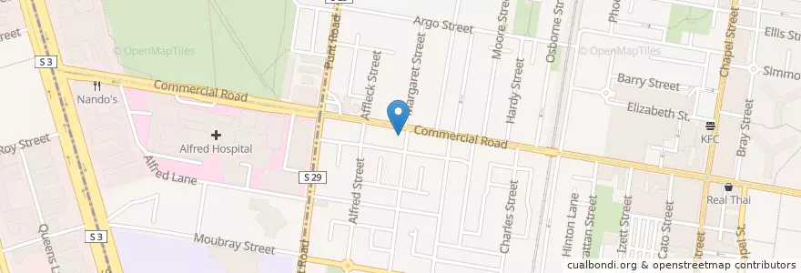 Mapa de ubicacion de L'Hotel Gitan en 오스트레일리아, Victoria, City Of Stonnington.