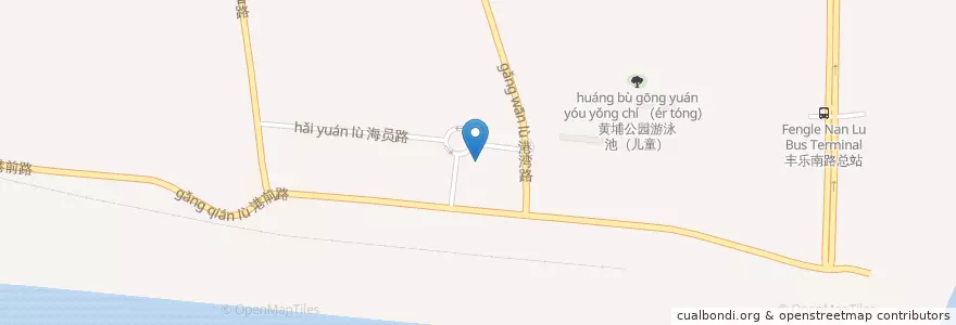 Mapa de ubicacion de 广州酒家 en China, Guangdong, Guangzhou, 黄埔区, 黄埔街道.