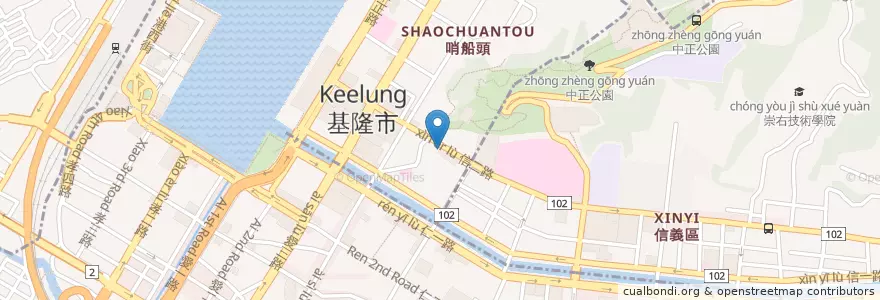 Mapa de ubicacion de 基隆市消防局信二消防分隊 en 타이완, 타이완성, 지룽 시, 런아이 구.