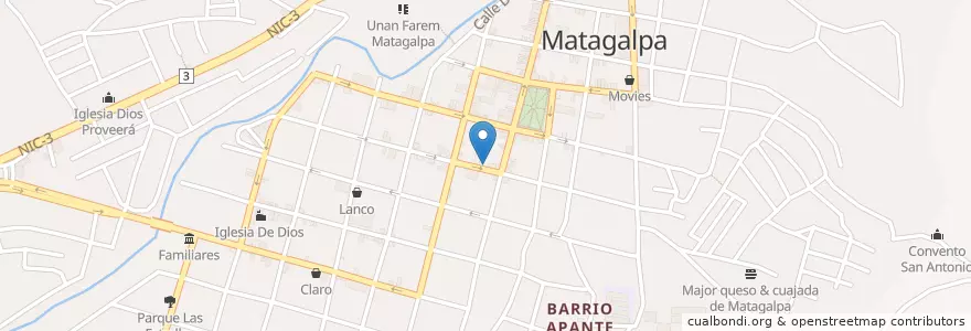 Mapa de ubicacion de Guakmole en Nicaragua, Matagalpa, Matagalpa (Municipio).