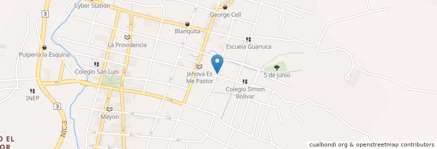 Mapa de ubicacion de DANKburger en Nicarágua, Matagalpa, Matagalpa (Municipio).
