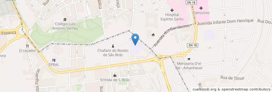 Mapa de ubicacion de Básica do 1º ciclo do Rossio de S. Brás en Portekiz, Alentejo, Alentejo Central, Évora, Évora, Bacelo E Senhora Da Saúde.