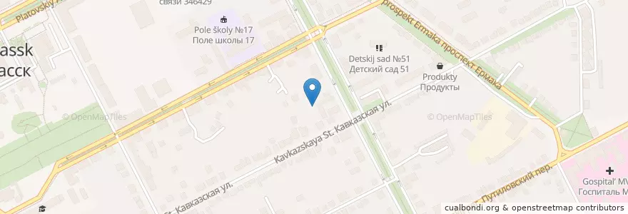Mapa de ubicacion de Здоровье семьи en Rusland, Zuidelijk Federaal District, Oblast Rostov, Городской Округ Новочеркасск.