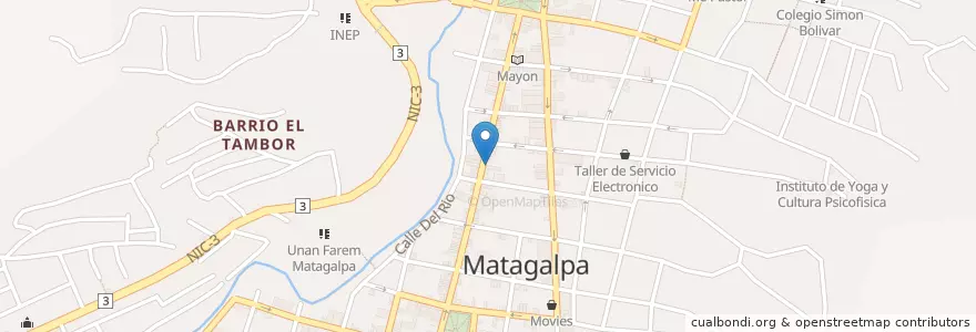 Mapa de ubicacion de Restaurante El Balcón, Matagalpa en 니카라과, Matagalpa, Matagalpa (Municipio).