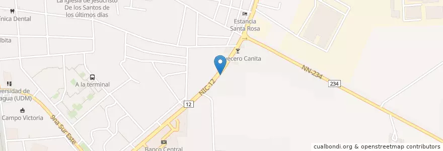 Mapa de ubicacion de Mentezerino en Nicaragua, León, León (Municipio).