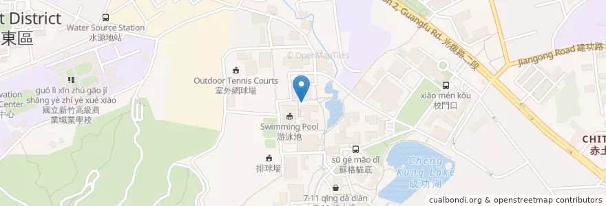Mapa de ubicacion de 清華大學(台達館) en Taiwan, Provincia Di Taiwan, Hsinchu, 東區.