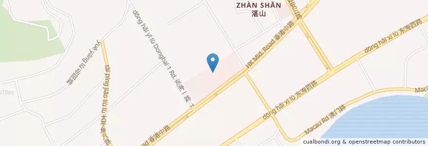 Mapa de ubicacion de 中国农业银行 en China, Shandong, 青岛市, 市南区.
