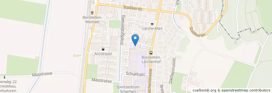 Mapa de ubicacion de Aula en Schweiz/Suisse/Svizzera/Svizra, Zürich, Bezirk Affoltern, Bonstetten.