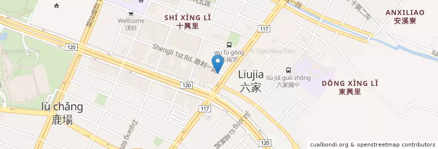 Mapa de ubicacion de 新竹喜來登大飯店停車場 en 台湾, 台湾省, 新竹県, 竹北市.