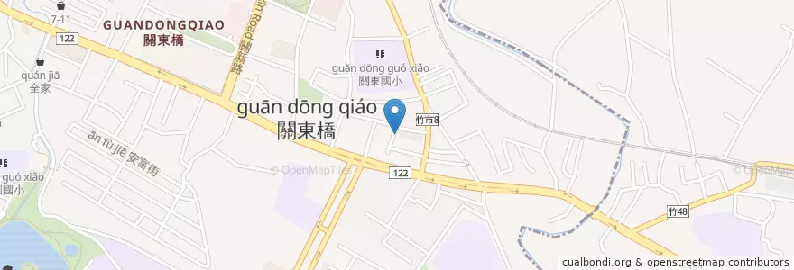 Mapa de ubicacion de 關東市場地下停車場 en Taiwan, 臺灣省, Hsinchu, 東區.