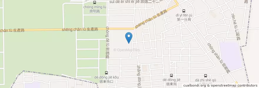Mapa de ubicacion de 東智里親民亭 en 臺灣, 臺南市, 東區.