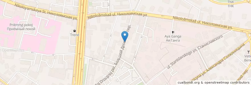 Mapa de ubicacion de iSoul Зелень en Rusland, Centraal Federaal District, Moskou, Центральный Административный Округ, Таганский Район.