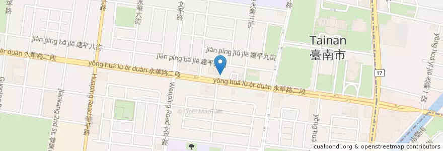 Mapa de ubicacion de 貴族世家 台南市政店 en Taïwan, Tainan, 安平區.