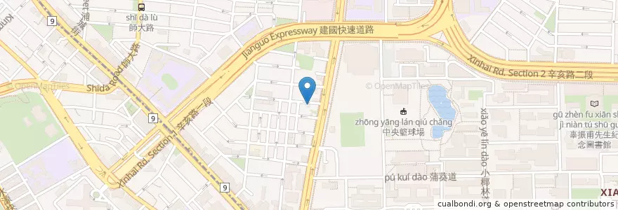 Mapa de ubicacion de 感恩小館 en تايوان, تايبيه الجديدة, تايبيه, 大安區.