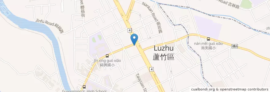 Mapa de ubicacion de 中國信託商業銀行 en Taiwan, Taoyuan, Luzhu.