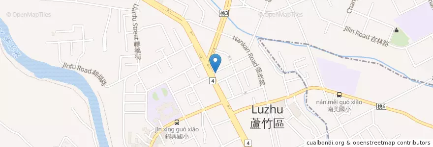 Mapa de ubicacion de 大學眼科 en Taiwan, Taoyuan, Luzhu District.