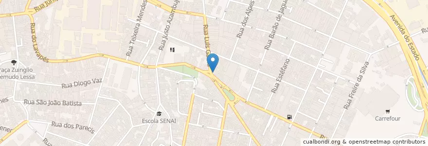 Mapa de ubicacion de Cambuci Restaurante e Pizzaria en Brazilië, Regio Zuidoost, São Paulo, Região Geográfica Intermediária De São Paulo, Região Metropolitana De São Paulo, Região Imediata De São Paulo, São Paulo.