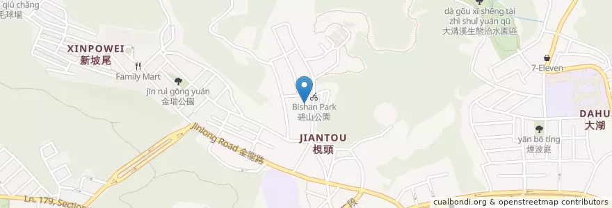 Mapa de ubicacion de 公園涼亭 en 台湾, 新北市, 台北市, 内湖区.