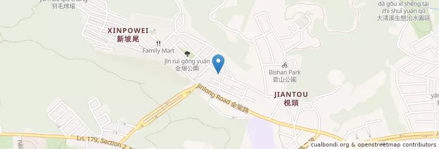 Mapa de ubicacion de 基督教浸信會榮恩堂 en تایوان, 新北市, تایپه, 內湖區.