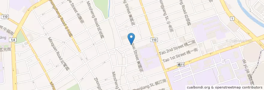 Mapa de ubicacion de 陽信商業銀行 en 臺灣, 桃園市, 桃園區.