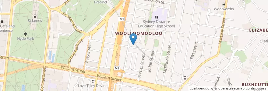 Mapa de ubicacion de Woolloomooloo Pharmacy en Австралия, Новый Южный Уэльс, Council Of The City Of Sydney, Sydney.