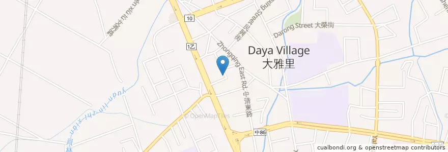 Mapa de ubicacion de 大雅公園 en 臺灣, 臺中市, 大雅區.