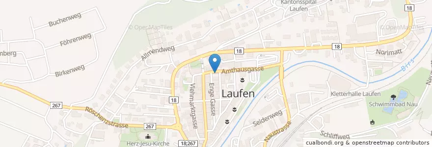 Mapa de ubicacion de Go In en スイス, Basel-Landschaft, Bezirk Laufen, Laufen.