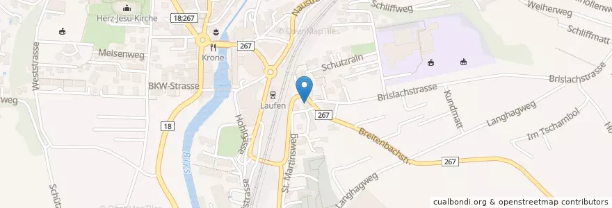 Mapa de ubicacion de Best Kebap en Suíça, Basel-Landschaft, Bezirk Laufen, Laufen.