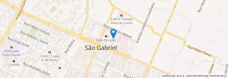 Mapa de ubicacion de Delano en ブラジル, 南部地域, リオグランデ・ド・スル, Região Geográfica Intermediária De Santa Maria, Região Geográfica Imediata De São Gabriel - Caçapava Do Sul, São Gabriel.