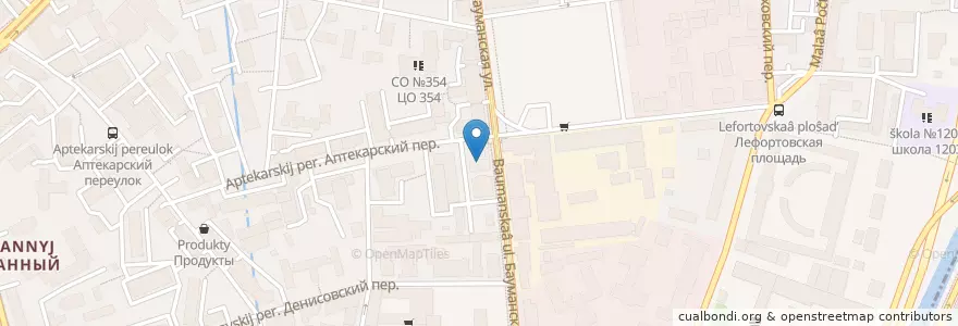 Mapa de ubicacion de Falafel Guru en Rusland, Centraal Federaal District, Moskou, Центральный Административный Округ, Басманный Район.