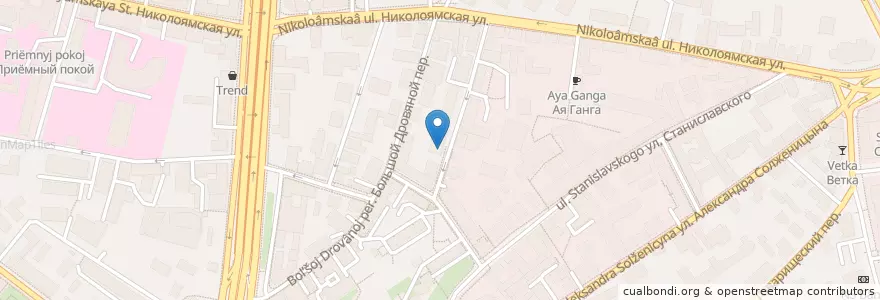 Mapa de ubicacion de Далена-банк en Rusland, Centraal Federaal District, Moskou, Центральный Административный Округ, Таганский Район.