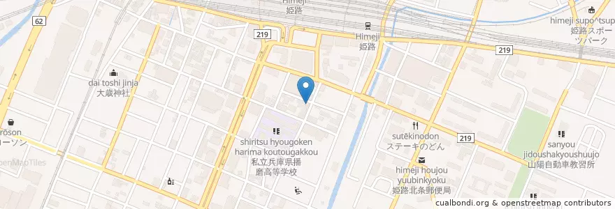 Mapa de ubicacion de さわさわ en Japão, 兵庫県, 姫路市.