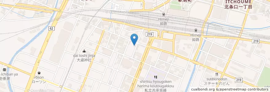 Mapa de ubicacion de 河田歯科医院 en Giappone, Prefettura Di Hyōgo, 姫路市.