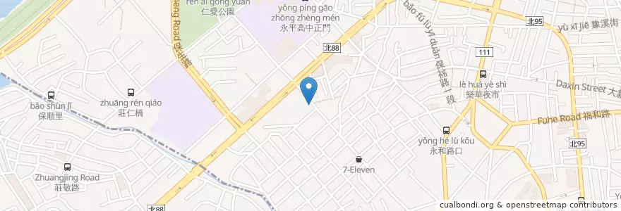 Mapa de ubicacion de 美之美早餐店 en Taiwán, Nuevo Taipéi, 永和區.