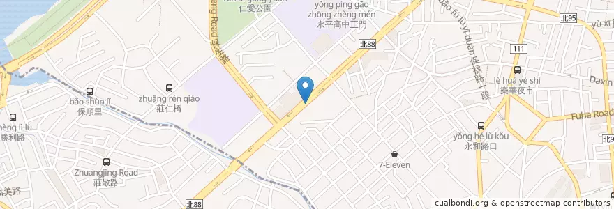 Mapa de ubicacion de 永和中山路郵局板橋69支局 en 台湾, 新北市, 永和区.