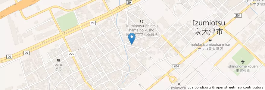 Mapa de ubicacion de こんちゃん en 일본, 오사카부, 泉大津市.